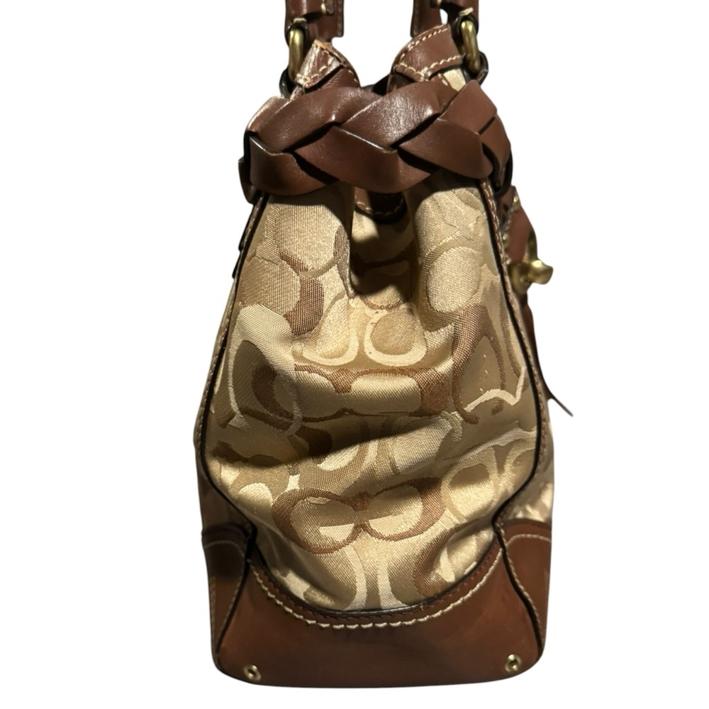Coach Hampton Signature Satchel - Picture 5 of 13